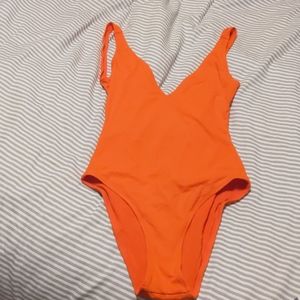 Topshop Orange One-piece swimsuit